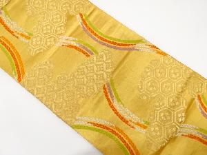 アンティーク　組紐に雲模様織り出し袋帯（材料）